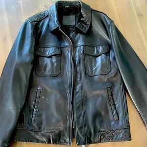 All saints leather jacket, like new. Size L
